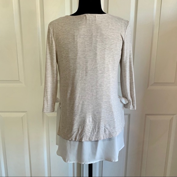 Anthropologie Pebble and Stone Nude Cream Tiered Top - Picture 5 of 8